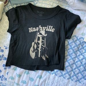 Black brandy crop top